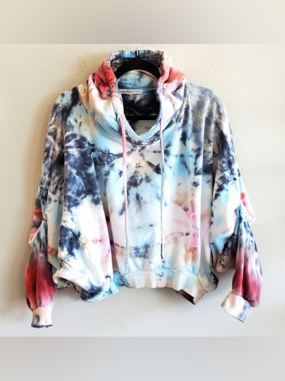 Young Fabulous Broke Tie-Dye Cowl Neck Pullover Hoodie - Multicolor Size S/M